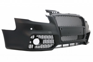 Bara Fata cu Grila Centrala compatibil cu Audi A4 B7 2004-2008 RS4 Look Negru - Img 6