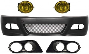 Bara Fata cu Proiectoare Lumini de Ceata si Ornamente Proiector compatibil cu BMW 3 Series Coupe, Cabrio, Sedan, Estate E46 1998-2004 M3 Design