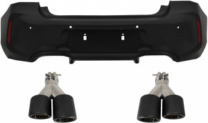 Bara Spate compatibil cu BMW Seria 1 F20 F21 LCI 2015-2019 cu Tobe Ornamente Sistem de evacuare Carbon Fiber M2 Design