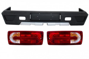 Bara Spate cu Stopuri Rosu Cristal compatibil cu Mercedes W463 G-Class (1989-2017) G63 G65 Design