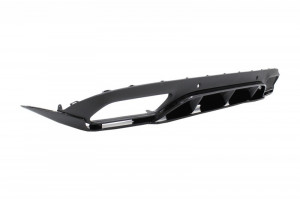 Difuzor Bara Spate compatibil cu Mercedes C-Class C205 A205 Coupe Cabriolet 2014-2019 C63 Edition 1 Design Negru Lucios - Img 3