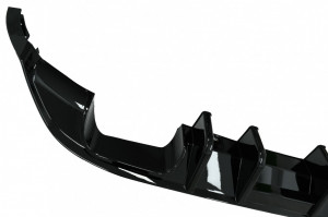 Difuzor Bara Spate compatibil cu VW Golf 7.5 VII Facelift 2017-2019 R Look Negru Lucios - Img 5