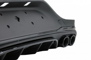 Difuzor Bara Spate cu Evacuari Negre compatibil cu Mercedes GLC Coupe Facelift C253 2020-> GLC43 Design Night Package - Img 6
