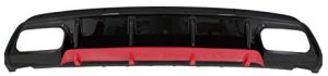 Difuzor Bara Spate cu Ornamente compatibil cu Mercedes W176 A-Class 2012-2018 A45 Facelift Design - Img 2