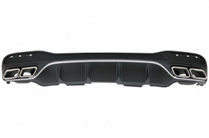 Difuzor Bara Spate cu Ornamente Evacuare compatibil cu Mercedes GLE W166 SUV Sport Line 2015-2018 - Img 5