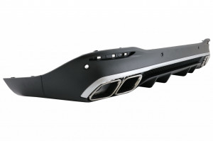 Difuzor Bara Spate cu Ornamente Evacuare Crom compatibil cu Mercedes GLE W167 SUV 2019-> GLE 63 Design - Img 2