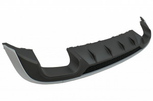 Difuzor Bara Spate cu Ornamente toba compatibil cu Audi A3 8V Facelift Hatchback Sportback (2016-2019) S3 Design pentru Bara Standard - Img 4