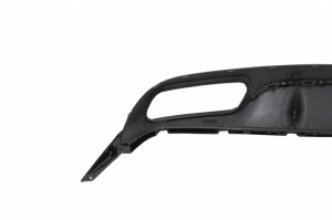 Difuzor Bara Spate cu Ornamente tobe compatibil cu MERCEDES C-Class C205 A205 Coupe Cabriolet 2014-2019 C63 Edition 1 Design Negru - Img 6
