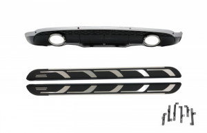 Difuzor Bara Spate cu Praguri Laterale compatibil cu AUDI Q5 8R 2008-2016 S-Line Design Nergu Crom