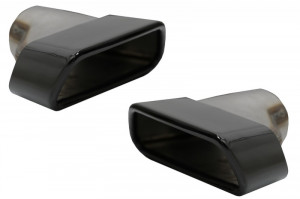 Difuzor Bara Spate cu Tobe Ornamente Negre compatibil cu BMW Seria 5 G30 G31 2017-> M5 Design - Img 8