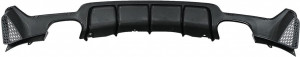 Difuzor Bara Spate Evacuare Dubla compatibil cu BMW Seria 4 F32 F33 F36 2013-2019 Negru Lucios