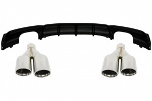 Difuzor Bara Spate Evacuare Dubla Ornamente Tobe compatibil cu BMW Seria 3 F30 F31 2011-> M Performance Sport Design