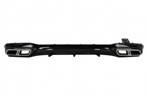 Difuzor Bara Spate Negru Lucios cu Ornamente tobe Crom compatibil cu Mercedes E-Class W213 2016-> E63S Design