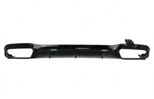 Difuzor Bara Spate Negru Lucios cu Ornamente tobe Crom compatibil cu Mercedes E-Class W213 2016-> E63S Design - Img 4