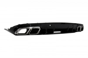 Difuzor Bara Spate si Ornamente bara Spate Flapsuri compatibil cu Mercedes C-Class C205 A205 Coupe Cabriolet 2014-2019 Facelift C63S Design - Img 5