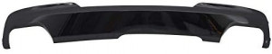 Difuzor de aer cu Evacuare Dubla Negru Lucios si Ornamente compatibil cu BMW F10 F11 Seria 5 2011-2017 M-Technik 550i Design - Img 2