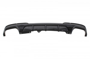 Difuzor de aer cu evacuare dubla si Tobe Ornamente compatibil cu BMW F10 F11 Seria 5 2011-2017 M-Performance Design Negru Lucios - Img 2
