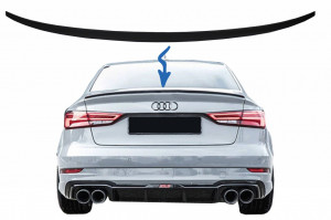 Eleron Portbagaj compatibil cu Audi A3 8V Sedan 2013-> Negru Mat - Img 2