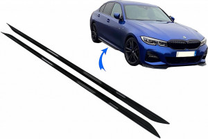 Extensii Praguri Laterale Negru Lucios compatibil cu BMW Seria 3 G20 Sedan G21 2018-> M Sport Design - Img 2