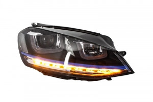 Faruri 3D LED compatibil cu VW Golf 7 VII (2012-2017) GTE Design Semnal Dinamic LED - Img 4