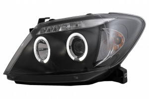 Faruri Angel Eyes compatibil cu Toyota Hilux 2005-2011 Negru - Img 3