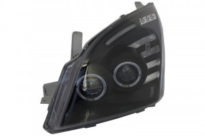 Faruri Angel Eyes compatibil cu Toyota Land Cruiser FJ120 2003-2009 Negru - Img 4