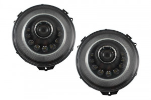 Faruri Bi-Xenon LED compatibil cu Mercedes W463 G-Class 2005-2017 M-look cu Semnal Secvential Dinamic
