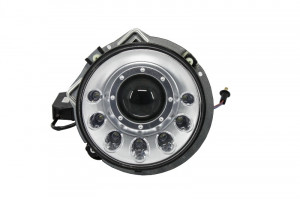 Faruri Bi-Xenon Look LED compatibil cu MERCEDES W463 G-CLass 1989-2012 M-Design Crom - Img 3