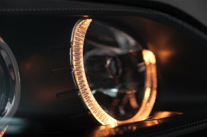 Faruri compatibil cu OPEL Astra G 1997-2004 Angel Eyes Negru - Img 4