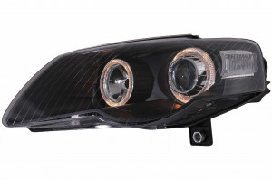 Faruri compatibil cu VW Passat B6 3C 2005-2010 Angel Eyes Negru - Img 2