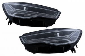 Faruri Full LED compatibil cu Audi A6 4G C7 2011-2018 Facelift Matrix Design Semnalizare Dinamica Secventiala