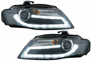 Faruri LED compatibil cu Audi A4 B8 8K 2008-2011 Facelift Light Bar Design Lumina De Zi LED DRL