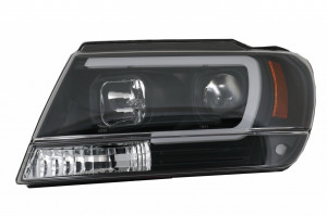 Faruri LED compatibil cu Jeep Grand Cherokee 1999-2004 Tube Light Negru - Img 3