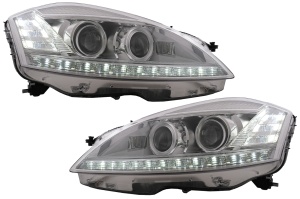 Faruri LED compatibil cu Mercedes W221 S-Class 2005-2009 Facelift Look LHD