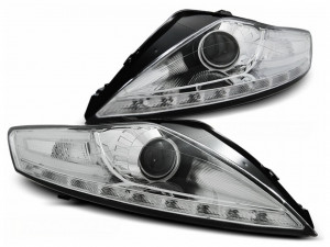 Faruri LED DRL compatibil cu Ford Mondeo MK4 2007-2010 Crom