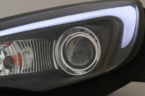 Faruri LED DRL compatibil cu Opel Astra J 2010-2015 Negru - Img 3