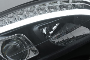Faruri LED Tube Light compatibil cu Mercedes C-Class W204 S204 2007-2010 Negru cu Semnal Dinamic - Img 3