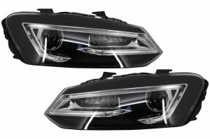Faruri LED XENON HID compatibil cu VW Polo 6R / 6C / 61 2011-2017 Devil Eye Look