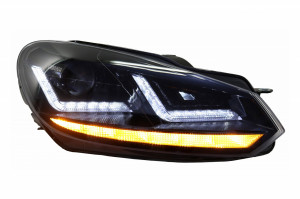 Faruri Osram LED compatibil cu VW Golf 6 VI (2008-2012) Black LEDriving Semnal Dinamic - Img 2