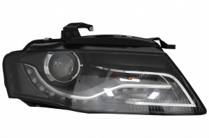 Faruri Xenon Cu Lumini de zi Integrate LED compatibil cu Audi A4 B8 8K 2007-2011 Negre - Img 2