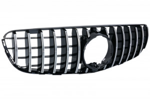 Grila Centrala Black compatibil cu Mercedes GLC X253, C253, 2015-2018 GT R Panamericana Look Crom cu camera - Img 2