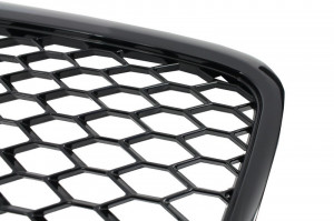 Grila Centrala compatibil cu AUDI A6 4F2 C6 2004-2011 RS Design Negru Lucios - Img 4