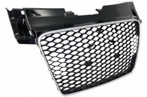 Grila Centrala compatibil cu AUDI TT 8J 2006-2014 RS Design Crom Negru Lucios - Img 2
