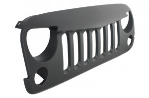 Grila Centrala compatibil cu JEEP Wrangler, Rubicon JK 2007-2017 Angry Bird Design Negru Mat New Style - Img 3