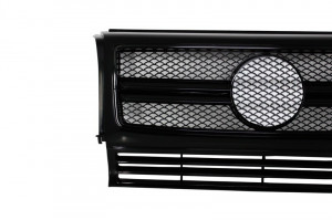 Grila Centrala compatibil cu MERCEDES Benz W463 G-Class 1990-2012 2012 G65 G63 Design Piano Black Edition - Img 3