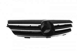 Grila Centrala compatibil cu MERCEDES CLK W209 2002-2009 Sport CL Look 3 Bars - Img 3