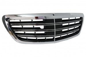 Grila Centrala compatibil cu Mercedes S-Class W222 2014-2020 S63 S65 Design Crom - Img 2