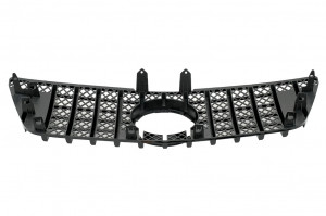 Grila centrala compatibila cu Mercedes ML W164 Facelift 2008-2011 GT-R Panamericana Design Negru Lucios - Img 3