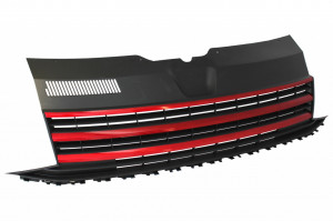 Grila Centrala fara emblema compatibil cu VW T6 Bus Transporter 2015-2019 Negru Rosu - Img 2
