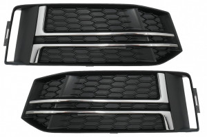Grile Laterale compatibil cu Audi A4 B9 Sedan Avant 2016-2018 S-Line Silver Edition